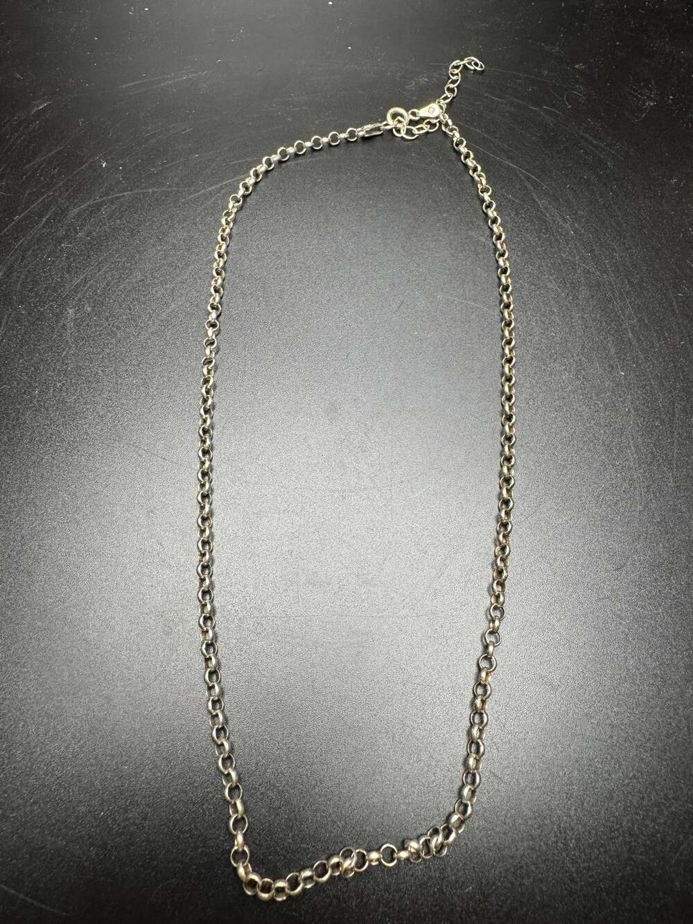 925 Sterling Silver Rolo Chain Necklace 3mm Made In Italy Jewelry Accessory